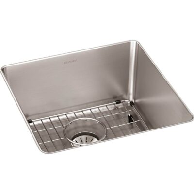 Elkay Reserve Selection Elkay Lustertone Iconix® 16 Gauge Stainless Steel 18-1/2'' x 18-1/2'' x 9'' Single Bowl Undermount Sink Kit with Perfect Drain®