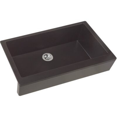 Elkay Reserve Selection Elkay Quartz Luxe 35-7/8'' x 20-15/16'' x 9'' Single Bowl Farmhouse Sink with Perfect Drain Caviar