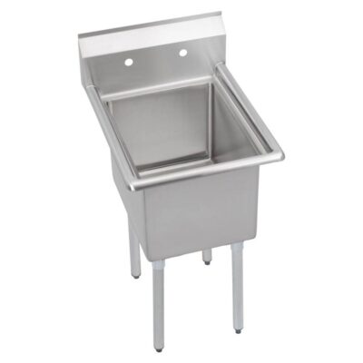 Elkay Dependabilt Stainless Steel 23'' x 23-13/16'' x 44-3/4'' 16 Gauge One Compartment Sink with Stainless Steel Legs