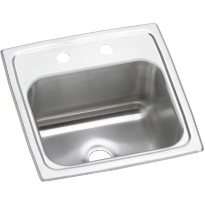 Elkay 20 Gauge Stainless Steel 15'' x 15'' x 6.125'' Single Bowl Drop-in Bar/Prep Sink
