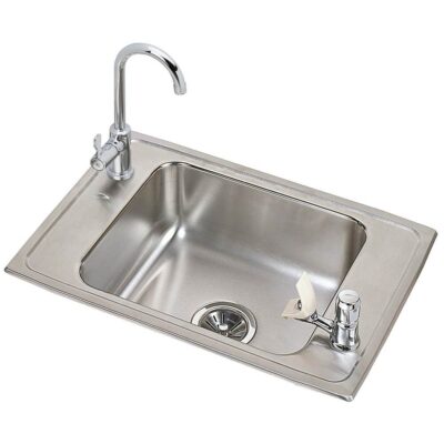 Elkay 20 Gauge Stainless Steel 25'' x 17'' x 6.875'' Single Bowl Drop-in Sink Kit