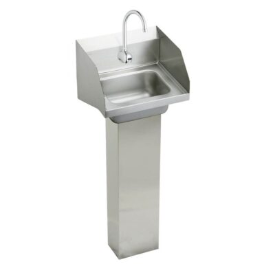 Elkay Stainless Steel 16-3/4'' x 15-1/2'' x 13'' Single Bowl Wall Hung Handwash Sink Kit