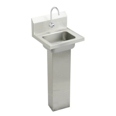 Elkay Stainless Steel Hand Wash Commercial Sink, Pedestal Mount