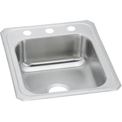 Elkay 20 Gauge Stainless Steel 17'' x 21.25'' x 6.875'' Single Bowl Drop-in Kitchen Sink