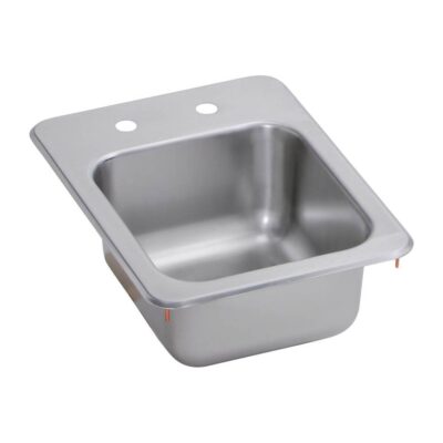 Elkay 1 Compartment Drop-In Sink, 12X17 OA, 10X11 Bowl, 6'' Deep, 18 GA, 300 Series SS, NSF