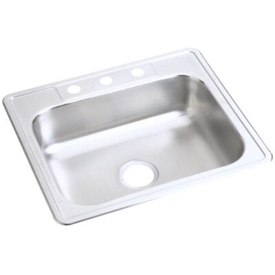 Elkay 22 Gauge Stainless Steel 25'' x 21.25'' x 6.5625'' Single Bowl Drop-in Kitchen Sink
