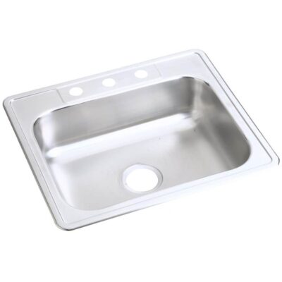 Elkay 22 Gauge Stainless Steel 25'' x 22'' x 6.5625'' Single Bowl Drop-in Kitchen Sink
