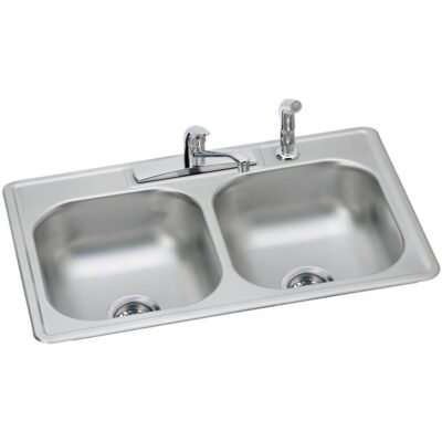 Elkay DISCONTINUED - USE DD233224 sink, LK2478CR faucet, D1125 drain separately