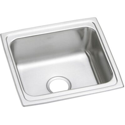 Elkay 18 Gauge Stainless Steel 19'' x 18'' x 10.125'' Single Bowl Drop-in Bar/Prep Sink Kit