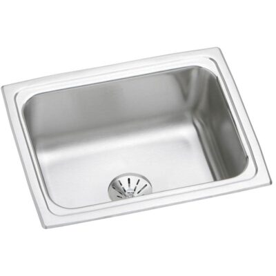 Elkay 18 Gauge Stainless Steel 25'' x 19.5'' x 10.125'' Single Bowl Drop-in Kitchen Sink Kit