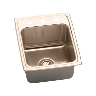 Elkay 18 Gauge CuVerro antimicrobial copper 17'' x 22'' x 10.125'' Single Bowl Drop-in Sink