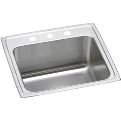 Elkay 18 Gauge Stainless Steel 25'' x 21.25'' x 10.125'' Single Bowl Drop-in Kitchen Sink Kit