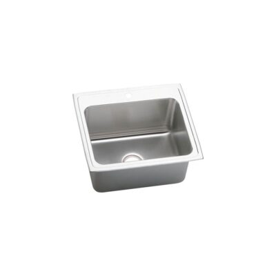 Elkay 18 Gauge Stainless Steel 25'' x 22'' x 12.125'' Single Bowl Top Mount Kitchen Sink