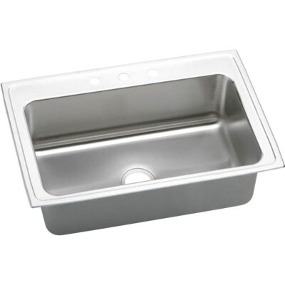 Elkay 18 Gauge Stainless Steel 33'' x 22'' x 10.125'' Single Bowl Top Mount Kitchen Sink