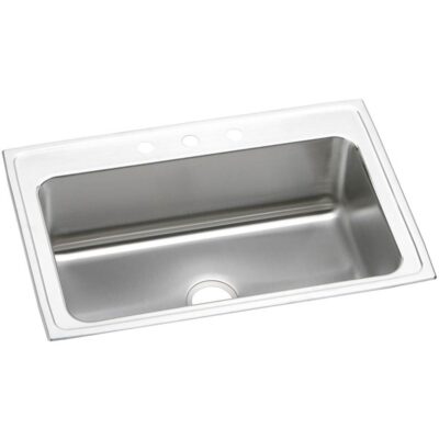 Elkay 18 Gauge Stainless Steel 33'' x 22'' x 10.125'' Single Bowl Drop-in Kitchen Sink