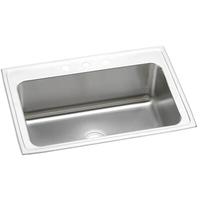 Elkay 18 Gauge Stainless Steel 33'' x 22'' x 11.625'' Single Bowl Drop-in Kitchen Sink