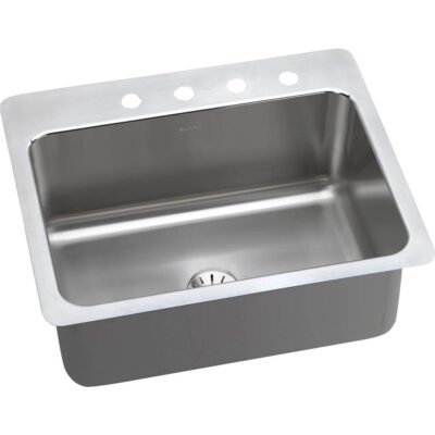 Elkay 18 Gauge Stainless Steel 27'' x 22'' x 10'' Single Bowl Dual Mount Kitchen Sink Kit