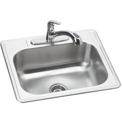 Elkay DISCONTINUED - USE DSE125223 sink, LK5000CR faucet, GBG2115SS bottom grid, D1125 drain separately