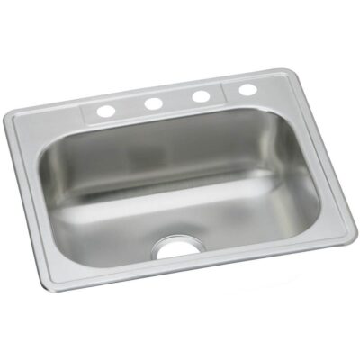 Elkay 20 Gauge Stainless Steel 25'' x 22'' x 8.0625'' Single Bowl Drop-in Kitchen Sink