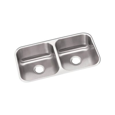 Elkay 18 Gauge Stainless Steel 31.75'' x 18.25'' x 8'' Double Bowl Undermount Kitchen Sink