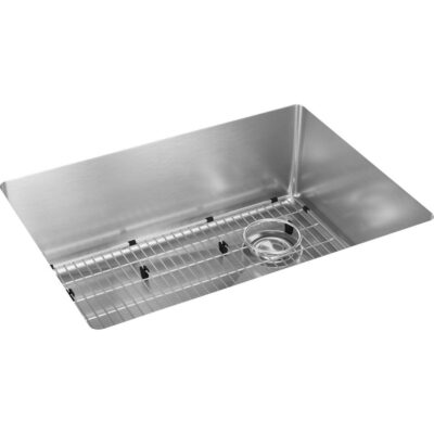 Elkay 18 Gauge Stainless Steel 25.5'' x 18.5'' x 9'' Single Bowl Undermount Kit