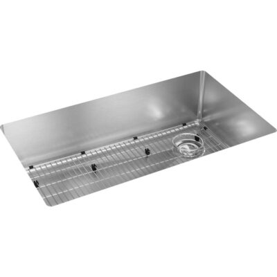 Elkay 18 Gauge Stainless Steel 31.5'' x 18.5'' x 9'' Single Bowl Undermount Kit