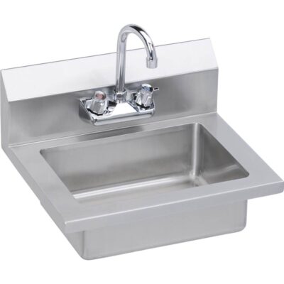 Elkay Hand Sink, 18X15 OA, 14X10X5 Bowl, Faucet, 18 GA 300 Series SS, NSF