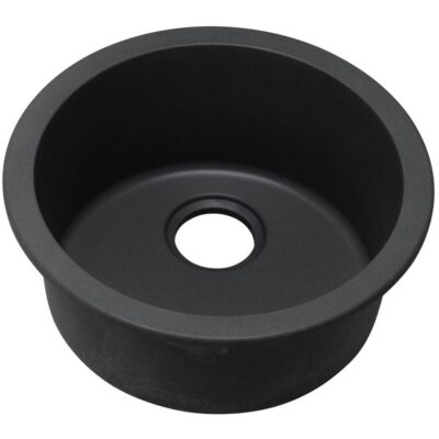 Elkay Quartz Classic 18-1/8'' x 18-1/8'' x 7-1/2'' Single Bowl Dual Mount Bar Sink, Black