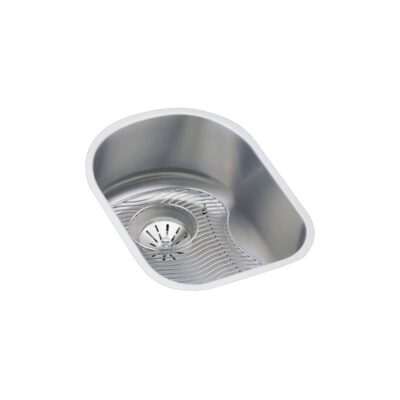 Elkay 18 Gauge Stainless Steel 14'' x 17.5'' x 7.5'' Single Bowl Undermount Kitchen Sink Kit