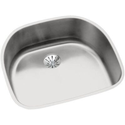 Elkay 18 Gauge Stainless Steel 23.625'' x 21.25'' x 7.5'' Single Bowl Undermount Kitchen Sink Kit