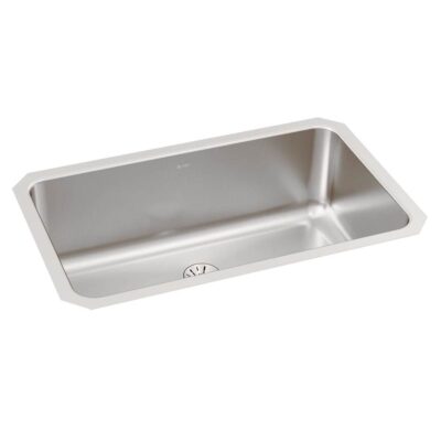 Elkay Lustertone Classic Stainless Steel 30-1/2'' x 18-1/2'' x 10'' Single Bowl Undermount Sink with Perfect Drain®