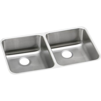 Elkay 18 Gauge Stainless Steel 30.75'' x 18.5'' x 10'' Double Bowl Undermount Kitchen Sink