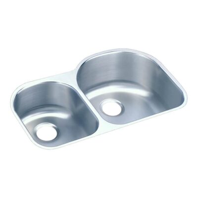 Elkay 18 Gauge Stainless Steel 31.25'' x 20'' x 10'' Double Bowl Undermount Kitchen Sink
