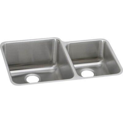 Elkay 18 Gauge Stainless Steel 30.75'' x 21'' x 9.875'' Double Bowl Undermount Kitchen Sink