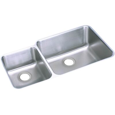 Elkay 18 Gauge Stainless Steel 35.25'' x 20.5'' x 9.875'' Double Bowl Undermount Kitchen Sink