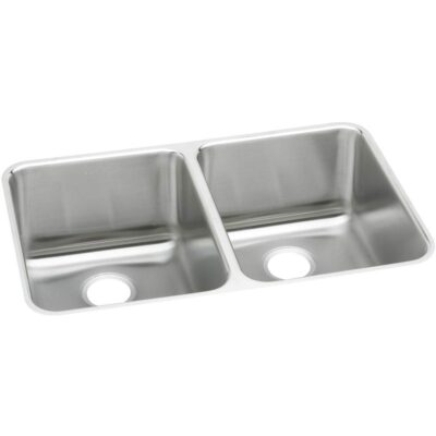 Elkay 18 Gauge Stainless Steel 35.75'' x 18.5'' x 10'' Double Bowl Undermount Kitchen Sink