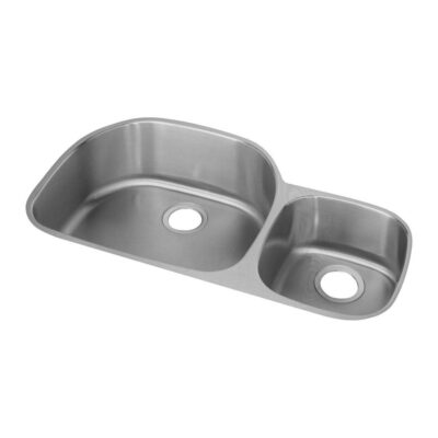 Elkay 18 Gauge Stainless Steel 36.25'' x 21.125'' x 7.5'' Double Bowl Undermount Kitchen Sink