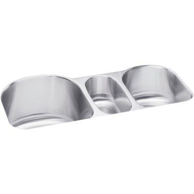 Elkay 18 Gauge Stainless Steel 39.5'' x 20'' x 10'' Triple Bowl Undermount Kitchen Sink