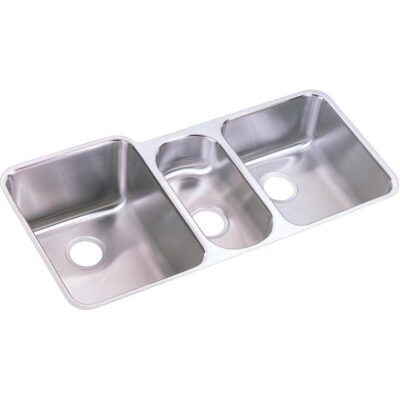 Elkay 18 Gauge Stainless Steel 40'' x 20.5'' x 9.875'' Triple Bowl Undermount Kitchen Sink