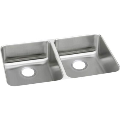 Elkay 18 Gauge Stainless Steel 35.75'' x 18.5'' x 5.375'' Double Bowl Undermount Kitchen Sink