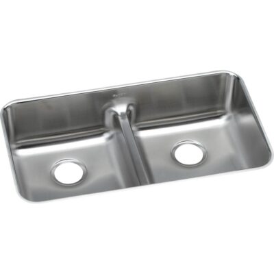 Elkay 18 Gauge Stainless Steel 32.0625'' x 18.5'' x 8'' Double Bowl Undermount Kitchen Sink