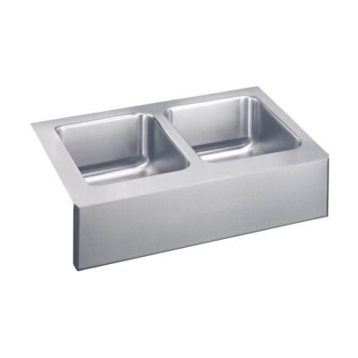 Elkay 18 Gauge Stainless Steel 33'' x 20.5'' x 10'' Double Bowl Farmhouse Undermount Kitchen Sink