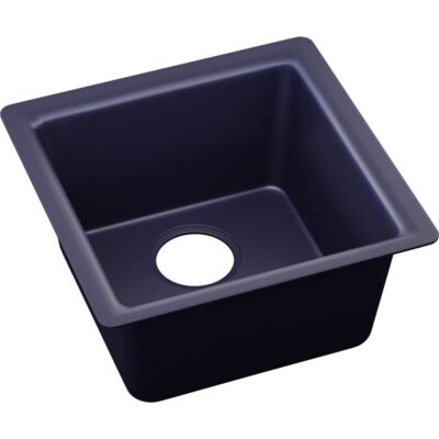 Elkay Quartz Luxe 15-3/4'' x 15-3/4'' x 7-11/16'' Single Bowl Dual Mount Bar Sink Jubilee
