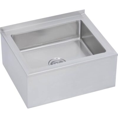 Elkay Mop Sink, 24X20 OA, 20X16 Bowl, 10'' Deep, 3.5'' Drain, 16 GA Bowl 18 Skirt, 300 Series SS, NSF