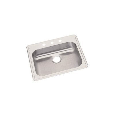 Elkay 22 Gauge Stainless Steel 25'' x 21.25'' x 5.375'' Single Bowl Drop-in Kitchen Sink