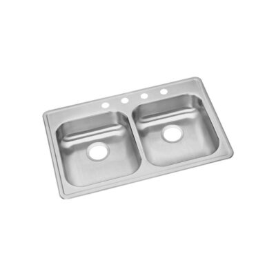 Elkay 22 Gauge Stainless Steel 33'' x 22'' x 5.5'' Double Bowl Drop-in Kitchen Sink