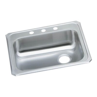 Elkay 20 Gauge Stainless Steel 25'' x 21.25'' x 5.375'' Single Bowl Drop-in Kitchen Sink