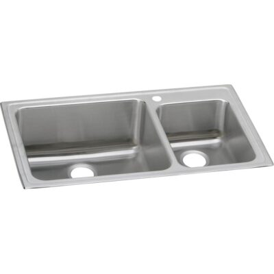 Elkay 18 Gauge Stainless Steel 37'' x 22'' x 10'' Double Bowl Drop-in Kitchen Sink
