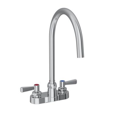 Elkay 4'' Centerset with Exposed Deck Laminar Flow Faucet with 8'' Gooseneck Spout 2'' Lever Handles Chrome