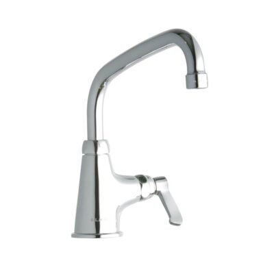 Elkay Single Hole with Single Control Faucet with 8'' Arc Tube Spout 2'' Lever Handle Chrome